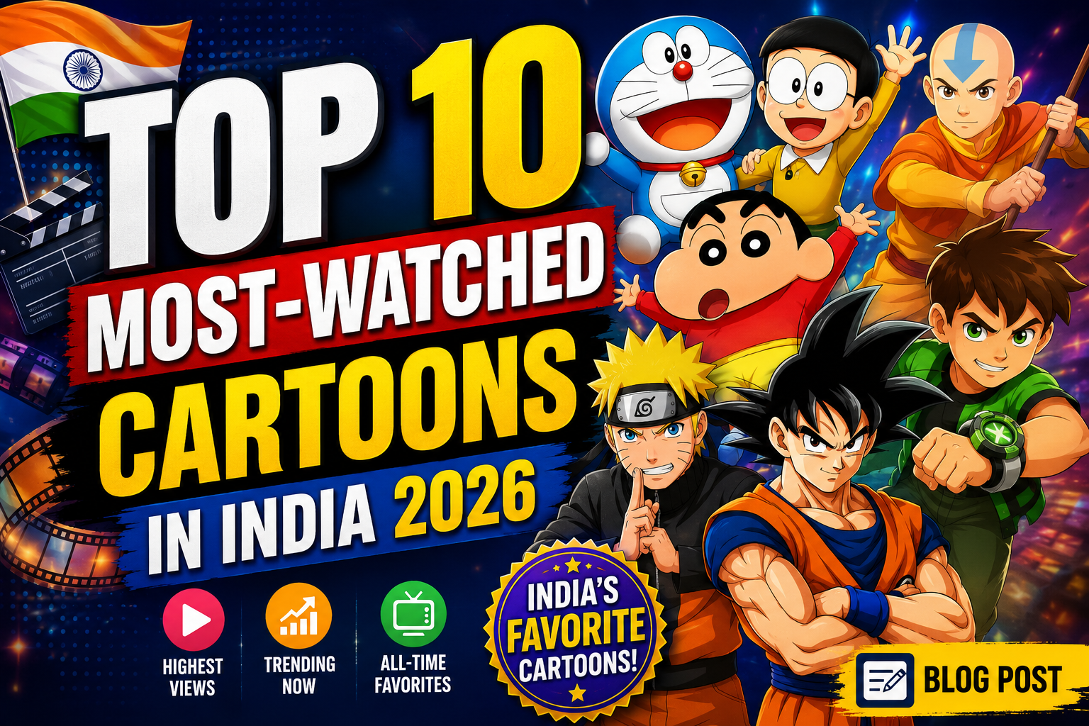 most watched cartoons in India 2026