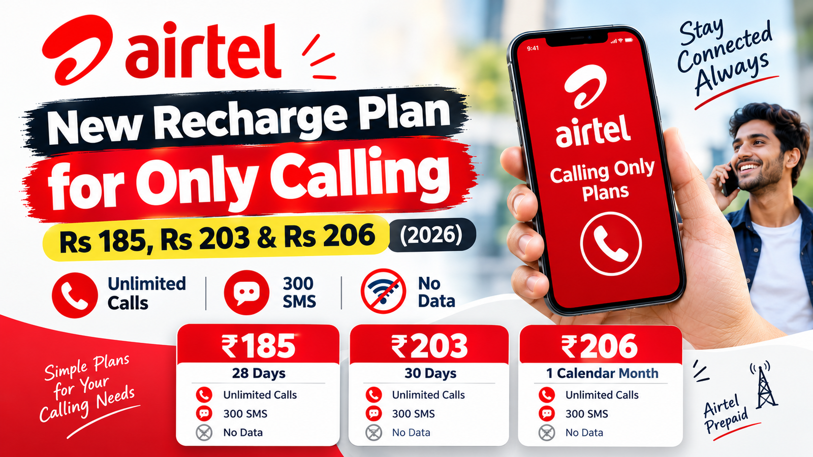 Airtel New Recharge Plan for Only Calling